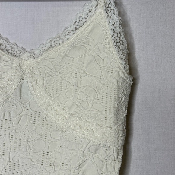 Liz & Sara Womens Babydoll Lace Crop Top Sz S Y2K Coquette Festival Boho Preppy - Picture 2 of 7